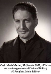 Carlo Maria Martini em 1963 quando começou a lecionar no Bíblico