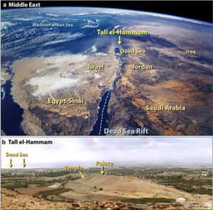 Localização de Tall el-Hammam. Foto: Scientific Reports - setembro de 2021