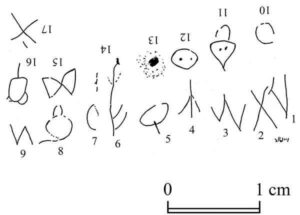 Inscrição em proto-cananeu em pente de marfim de Laquis - ca. 1700 a.C.