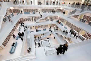 Stadtbibliothek am Mailänder Platz - Biblioteca Municipal de Stuttgart, Alemanha