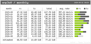 vnStat - monthly