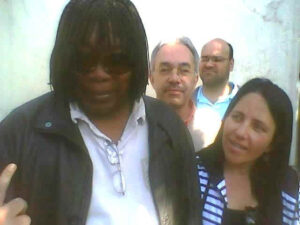 Com Milton Nascimento, na Casa de Portinari, em Brodowski, SP, em 09.06.2010 