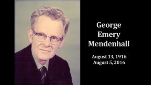 George E. Mendenhall (1916-2016)